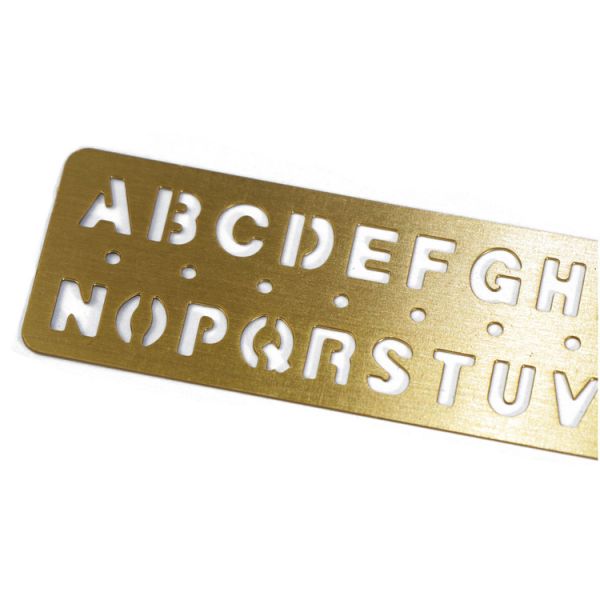 Gold Custom Metal Stencil Hollow Out Metal Alphabet Stencil For English Letters