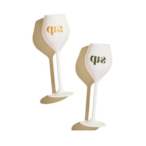 Classic 6oz Pink Plastic Champagne Glasses Veuve Clicquot Yellow Champagne Flutes