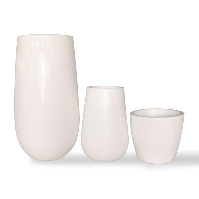 Vaso decorativo de fibra de vidro para plantação de grandes plantas ao ar livre