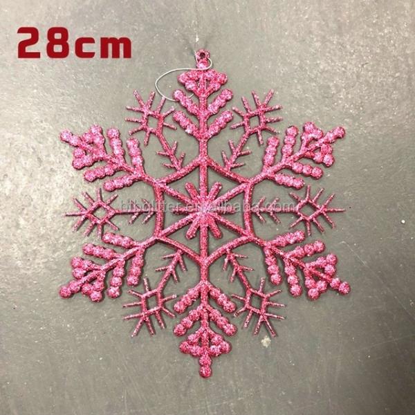 28CM 35CM Christmas Snowflakes Ornaments Shaped Glitter Hanging Decorations for Outdoor and Holiday Eco Friendly Decoration