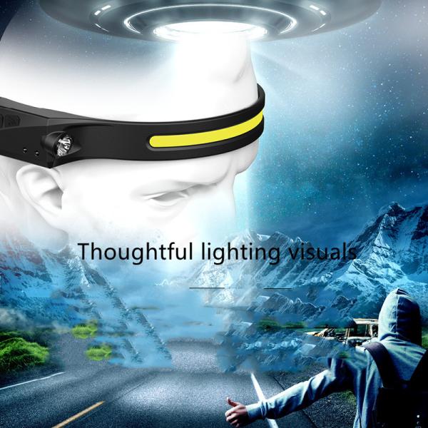 Wave sensor rechargeable headlamp for cycling with USB led headlamp rechargeable