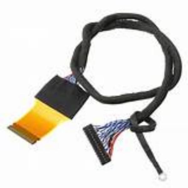 Black LVDS Cable with AWG26-28 Wire Gauge and 105C Rated Temperature