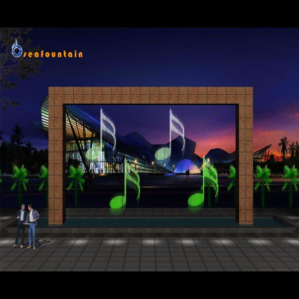 Мультимедийное управление Цифровая водяная завеса Графический водопад Водяной фонтан