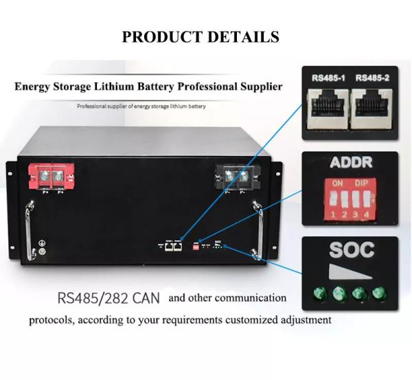 Rack Mounted 100ah 400ah 48V Lifepo4 Battery Pack 10kwh 51.2 V 200ah Lifepo4 Lithium Battery
