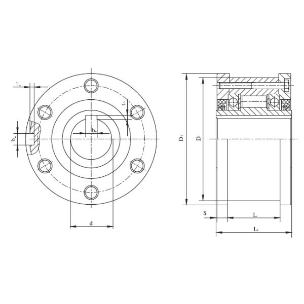 Индексировать подшипник вала муфты сцепления 1300r/Min 125mm OD, один подшипник муфты подшашки пути