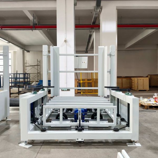 Linear Guide Lifting Pallet Stacker Accurate Positioning Counterbalance For Conveyor