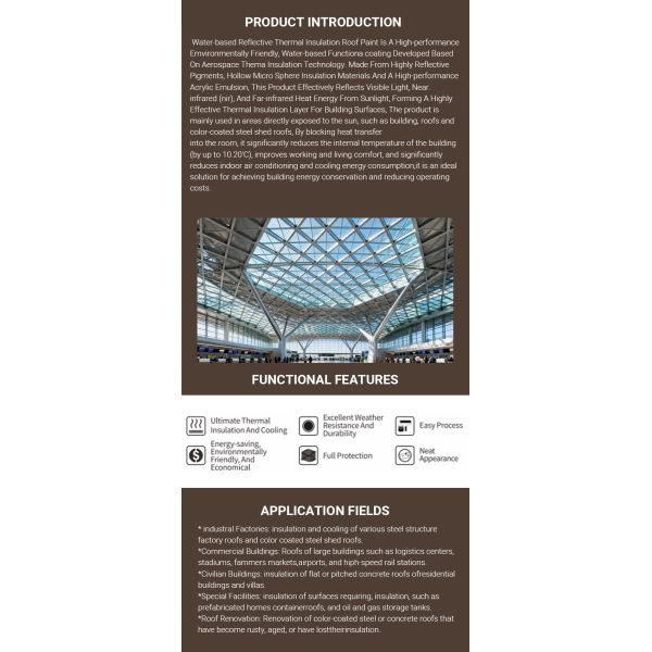 6hrs Drying Heat Insulating Paint Reflective Thermal Insulation Coatings