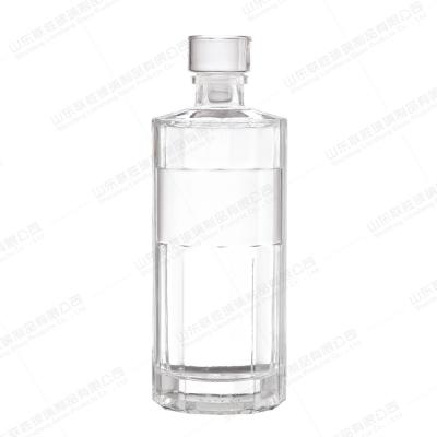 Clear Spirit Wine Liquor Bottle 700ml With Aluminium Cap Healthy Lead Free