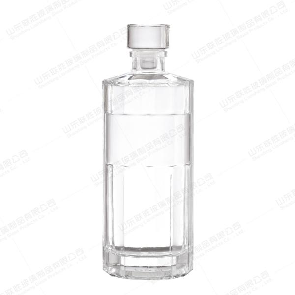 Clear Spirit Wine Liquor Bottle 700ml With Aluminium Cap Healthy Lead Free