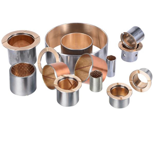Track Roller Flange Bimetal Bearing Bushes , Steel Bronze Bimetal Bush