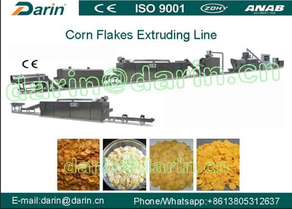 Double Screw Extruder Corn Flakes Making Machine Easy Operation