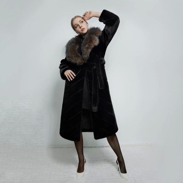 Winter Long Black Faux Fur Coat Cardigan Fall Open Front Long Shagg Fuzzy Coat Womens