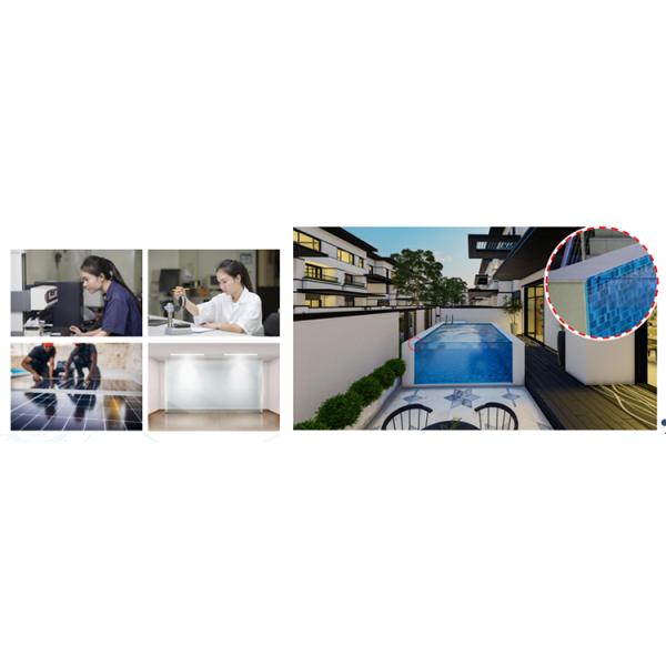 Стекло акриловое с надземными бассейнами