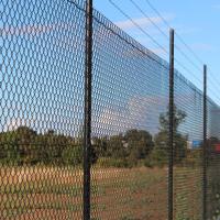 Surface de treillis plat en PVC revêtu de chaîne de liaison de clôture de treillis métallique personnalisé