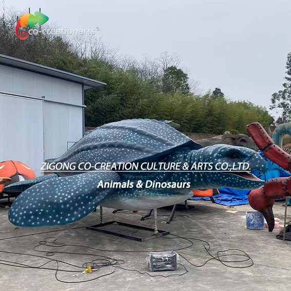 Animatronic Animal Model Giant Animal Animatronic Sea Turtle Model For Theme Park Attraction