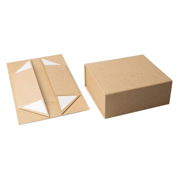 Custom Good Luxury Folding Storage Caixa de presente de papel Kraft magnético com laminação brilhante
