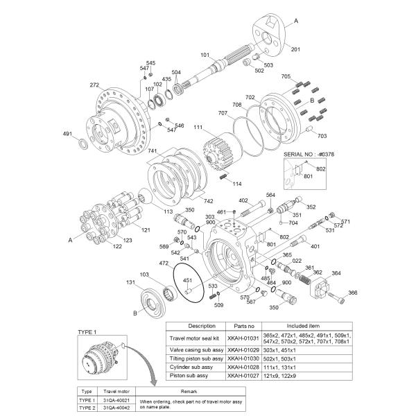 31QA-40021 Hyundai Excavator Final Drive Assy R375-7 Hydraulic Spare Parts