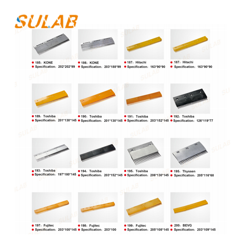 YS120B976 Cast Aluminum Anti-Slip Escalator Comb Plate with Precision Tooth Shape for Passenger Safety