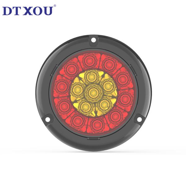 16pcs LED Chips Waterproof Sealing Light for Universal 4 Inch Round Trailer Tail Lights