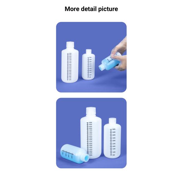 Narrow Neck Plastic Bottle With Scale Line Medicine Liquid Packaging Container