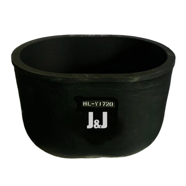 High Melting Point Oval Crucible Isostatic Pressing Silicon Carbide Crucible