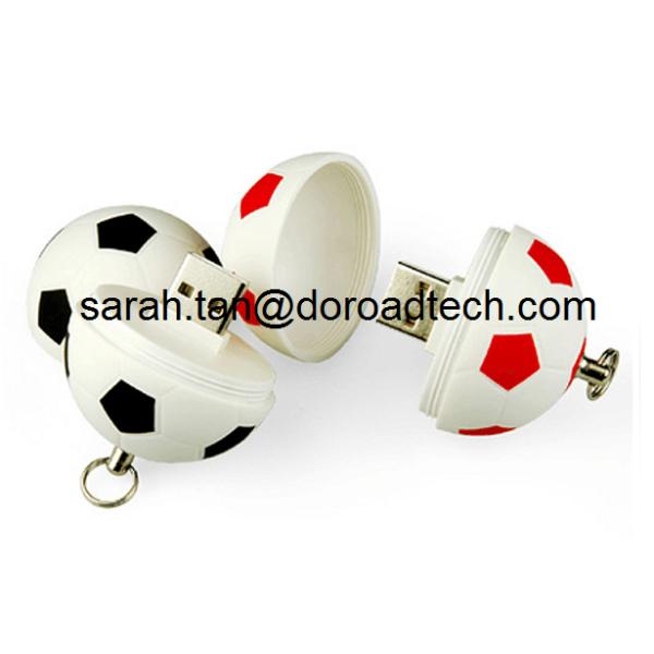 Fashion Style Plastic Football Shaped USB Flash Drives for Promotional Gifts