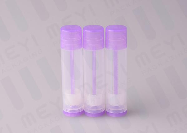 tubos cosméticos limpos plásticos roxos da forma redonda de tubos do brilho do bordo 5g