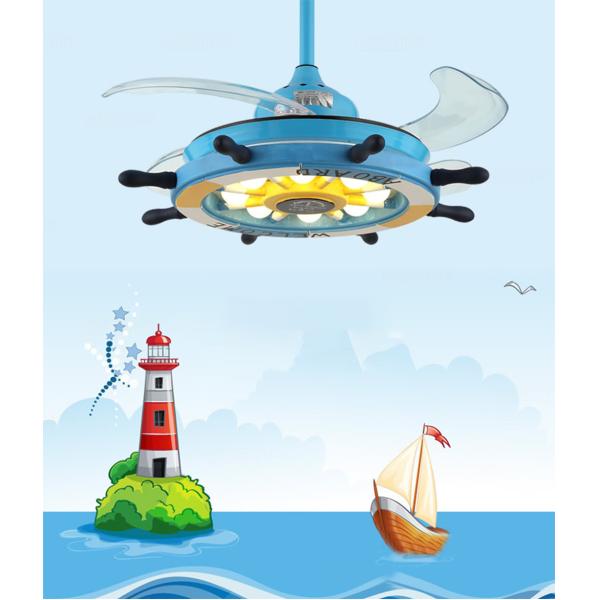 Creative fan lamp with remote control light for child baby bedroom living room Kids room ceiling fan light(WH-VLL-04)