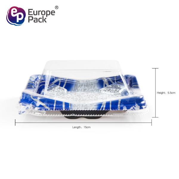 Hot sale factory direct rectangular takeaway disposable plastic blister packaging sushi tray with lid