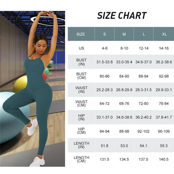 75% Nylon 25% Spandex Fitness Women Workout Jumpsuit Activewear Tracksuits by HEXIN