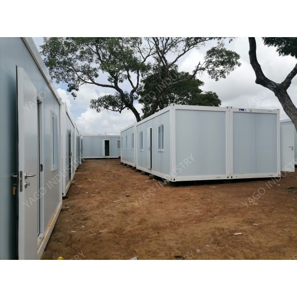 75mm Rockwool Prefab Construction Site Temporary Housing welfare units