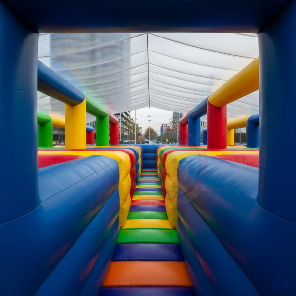 Tonghuan Factory Bouncer Park Giant Bouncy House Inflatable Maze Playground 160+ Person Capacity Durable Certified PVC Outdoor