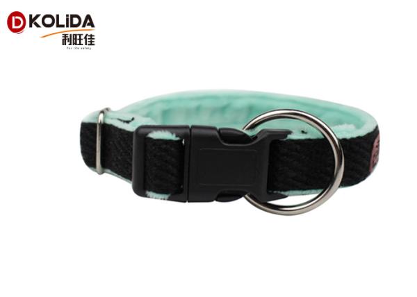 Four Sizes Reflective Dog Collars Stainlee Steel Material Ring For Walking / Training