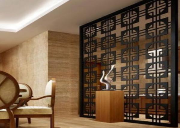 Rust Proof Decorative Metal Panels , Delicate Indoor Privacy Screen Solid Structure