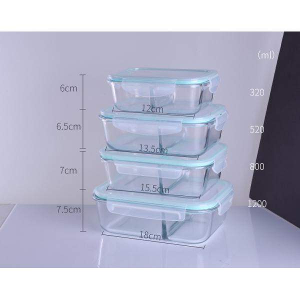 Adult Airtight Glass Meal Prep Containers Microwave Safe Glass Lunch Box with Lid