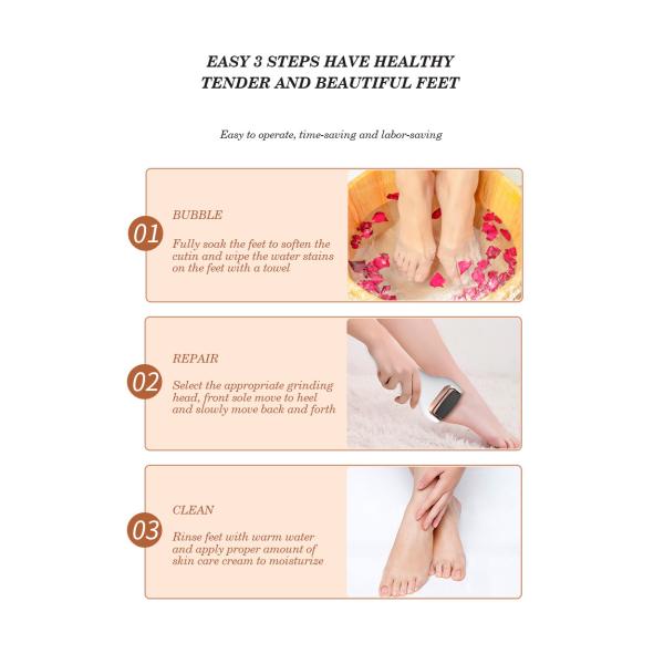 Перезаряжаемые кожа Deak извлекая перевозчика каллюса файла ноги Pedicure электрического для ног