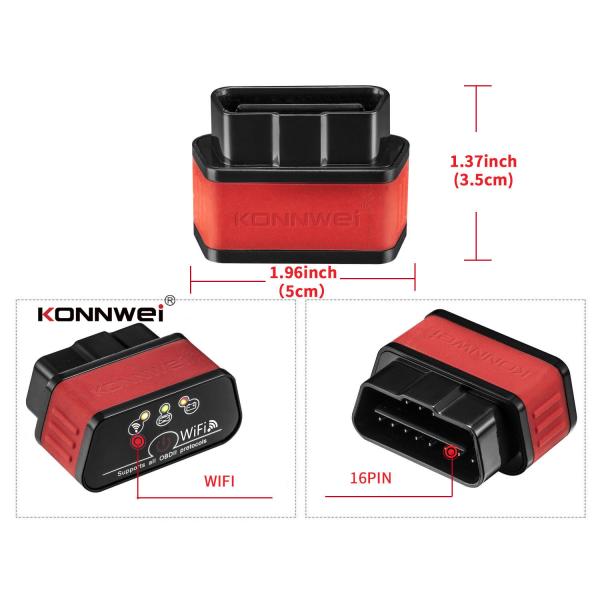 Professional Obd2 Wifi Auto Scanner / Wifi Car Diagnostic Tool Compatible All 12V Cars