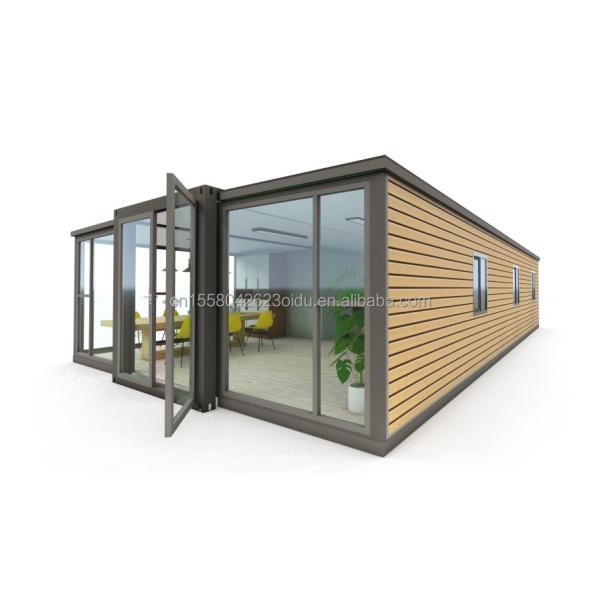 50/75/100 mm panneau sandwich ondulé maison de conteneurs préfabriquée moderne évolutive de 3 chambres pour hôtels