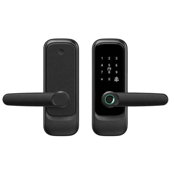 Tuya Smart Glass Door Lock Digital With Fingerprint Bluetooth