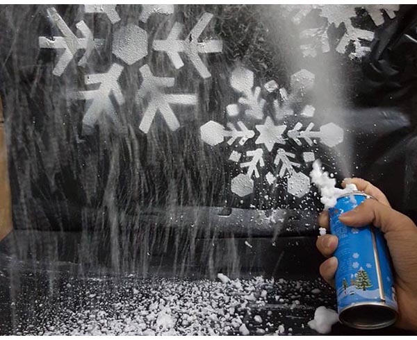 Halloween Wedding Snow Aerosol Spray , Birthday Snow Spray For Glass Decoration