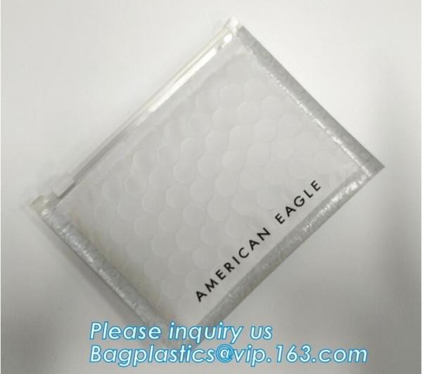 Poly Bubble Mailer with Zip on Top Glitter Make Up Bags,Metallic Glossier Pink Cosmetic Packing Zip lockk Bubble Pouch Sli