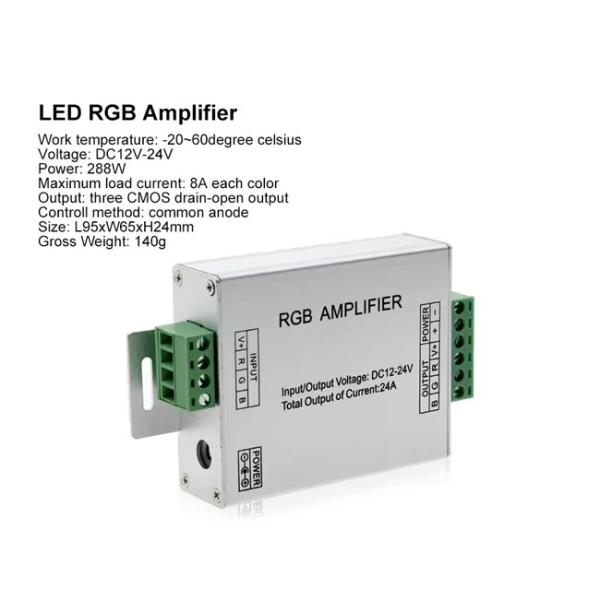 Dc Входной порт Rgb Led Controller Управляемый дистанционным управлением 24Key