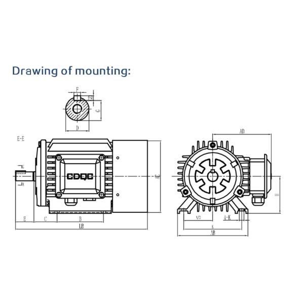 Washing Machine Industrial Induction Motor For  Laundry 3 Phase YVF