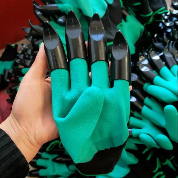 Claws ABS Plastic Outdoor Rubber Gloves Latex Digging Planting Waterproof