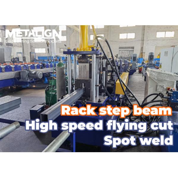 Dual Side Movement Step Beam Rack Roll Forming Machine With Clean End Notching