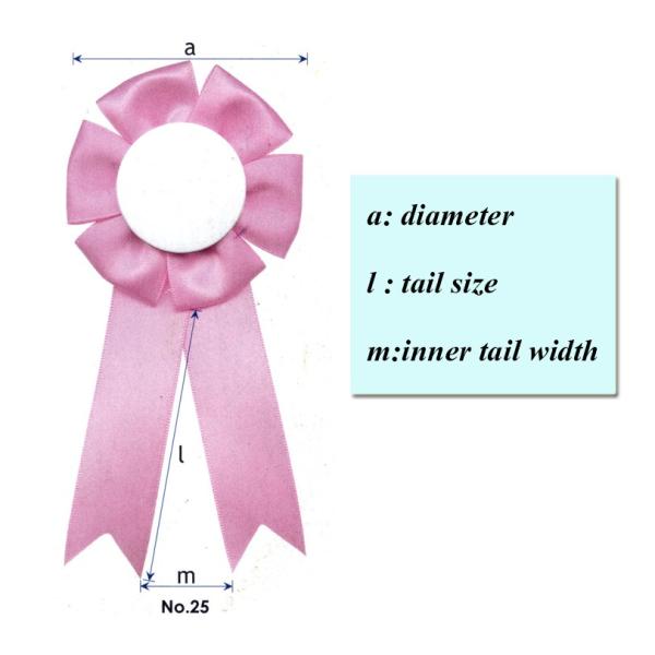 Support 7 Days Sample Order Lead Time Custom Solid Color Printed Satin Rosette Award Ribbon for Medals