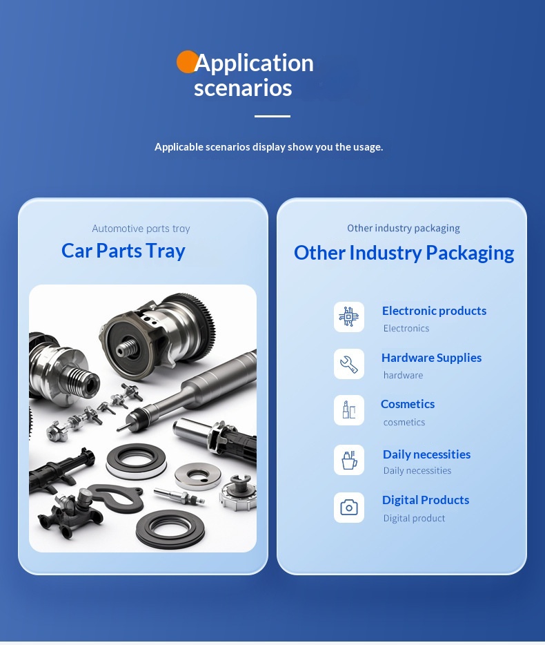 Custom PET Blister Tray for Automotive Electronics Components Packaging Anti Static Turnover Tote Factory Direct
