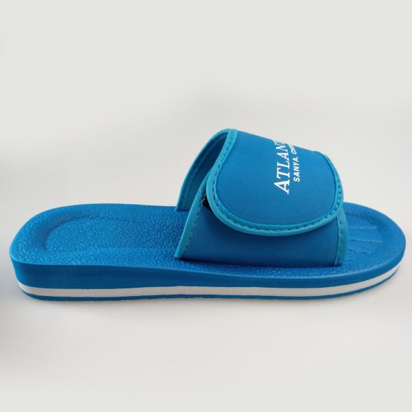 Blue Men'S Fashion Sandals , Eva Sole Slippers With Adjustable Straps