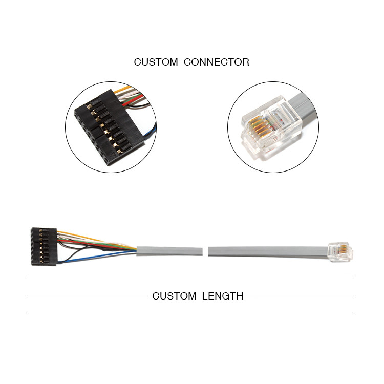 Molex C-решетка III проводки провода 90142 серий изготовленная на заказ к соединителю RJ12