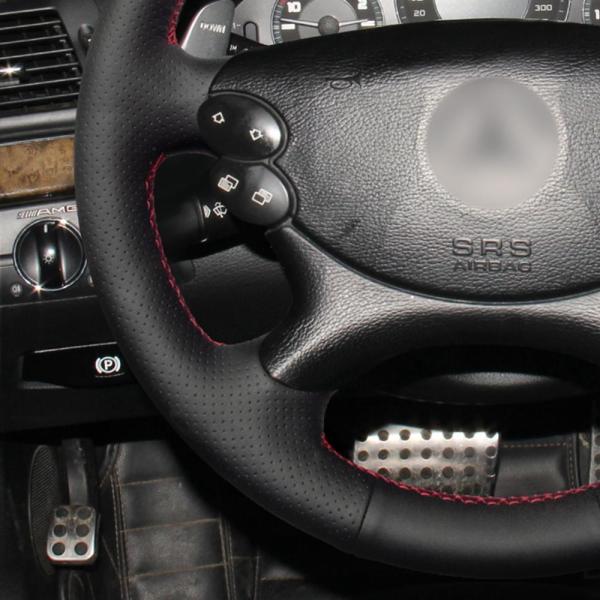 20*15*7cm Hand Sewing Leather Steering Wheel Cover for Mercedes Benz AMG CLK SL35 W211 E230 E280 E350 CLS-Class CLS350 CLS500 2005-2009